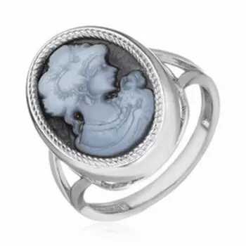 Серебряное кольцо с ювелирной смолой "Камея"