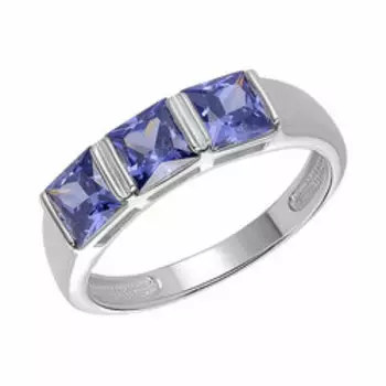 Серебряное кольцо с ювелирными кристаллами