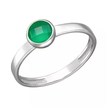 Серебряное кольцо с зеленым алпанитом