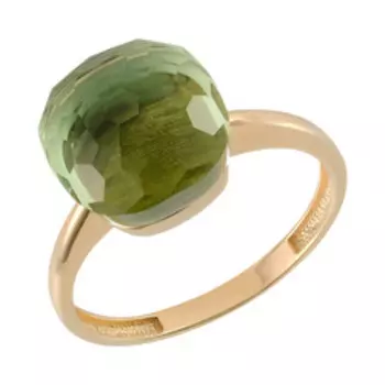 Серебряное кольцо с зеленым аметистом