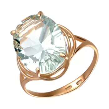 Серебряное кольцо с зеленым аметистом