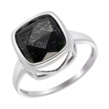 Серебряное кольцо с зеленым нефритоидом