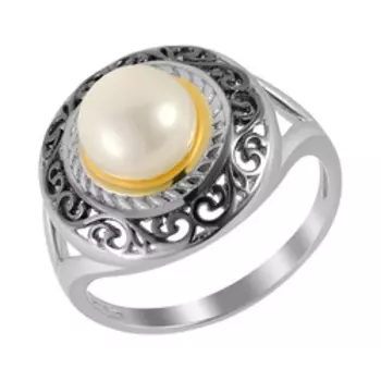Серебряное кольцо с жемчугом