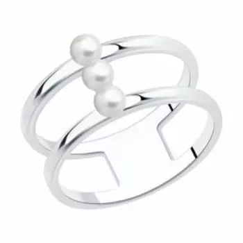Серебряное кольцо с жемчугом