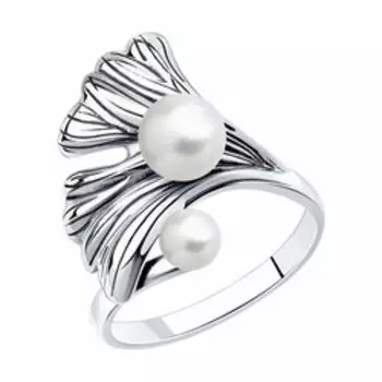 Серебряное кольцо с жемчугом
