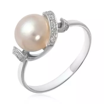 Серебряное кольцо с жемчугом