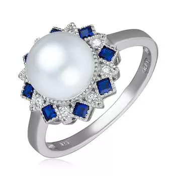 Серебряное кольцо с жемчугом