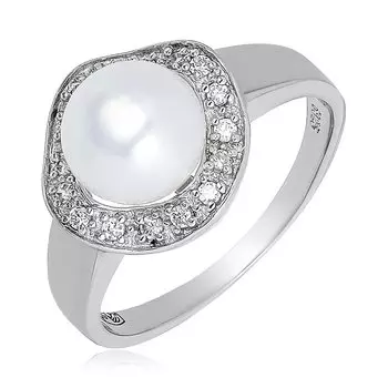 Серебряное кольцо с жемчугом