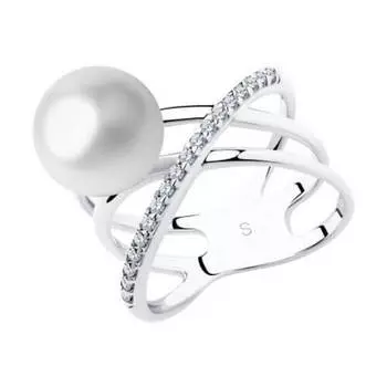 Серебряное кольцо с жемчугом