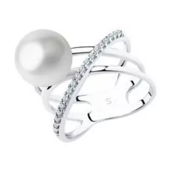 Серебряное кольцо с жемчугом