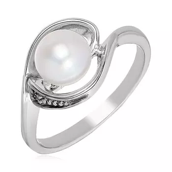 Серебряное кольцо с жемчугом