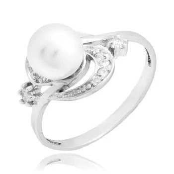 Серебряное кольцо с жемчугом