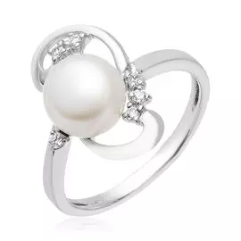 Серебряное кольцо с жемчугом