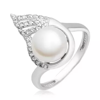 Серебряное кольцо с жемчугом