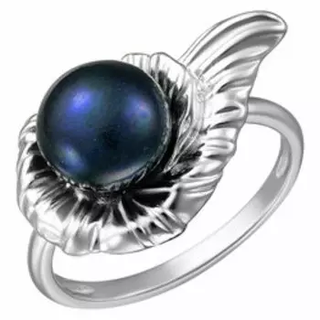 Серебряное кольцо с жемчугом "Цветок"