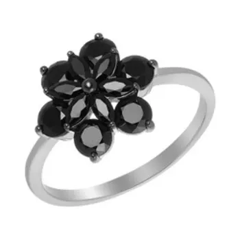 Серебряное кольцо со шпинелью "Цветок"