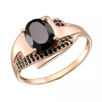 Серебряное кольцо со шпинелью и фианитами