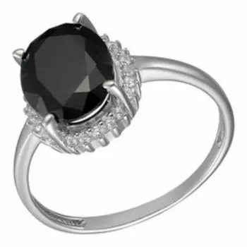 Серебряное кольцо со шпинелью и фианитами