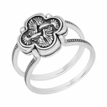 Серебряное кольцо-трансформер "Да любите друг друга"