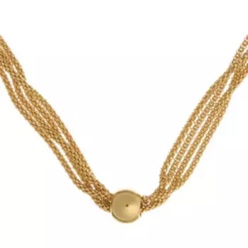 Серебряное колье плетение "Попкорн"