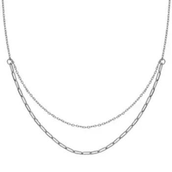 Серебряное колье плетение "Якорное"