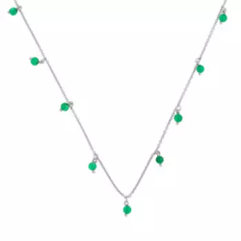 Серебряное колье с агатами