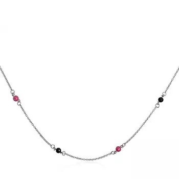 Серебряное колье с агатом