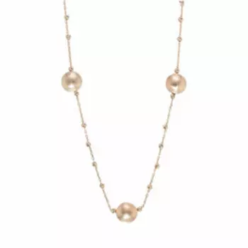 Серебряное колье с алмазной обработкой и матированием