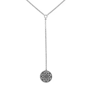 Серебряное колье с эмалью "Мандала"