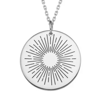 Серебряное колье с эмалью "Солнце"