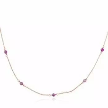 Серебряное колье с аметистами