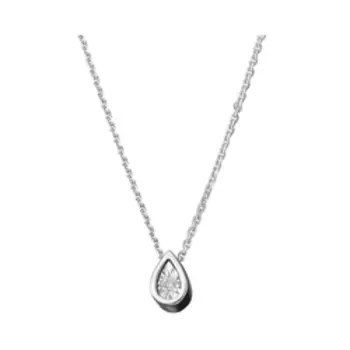 Серебряное колье с бриллиантом и алмазной обработкой плетение "Якорное"