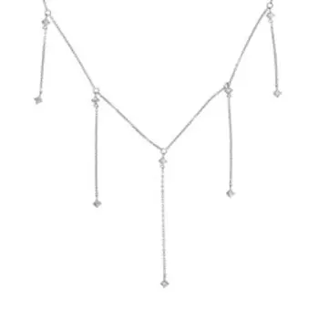 Серебряное колье с фианитами