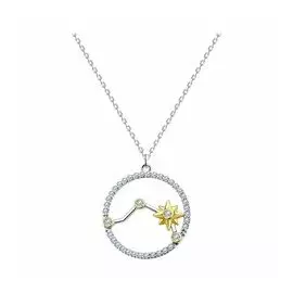 Колье из золочёного серебра с фианитами