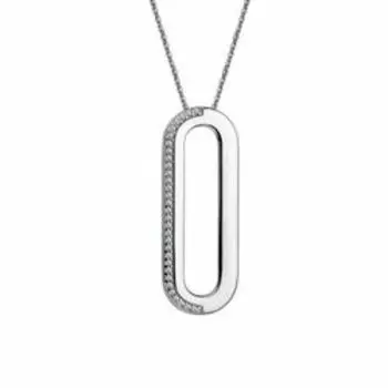 Серебряное колье с фианитами