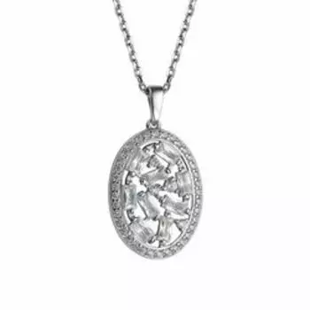 Серебряное колье с фианитами