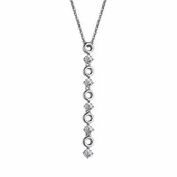 Серебряное колье с фианитами