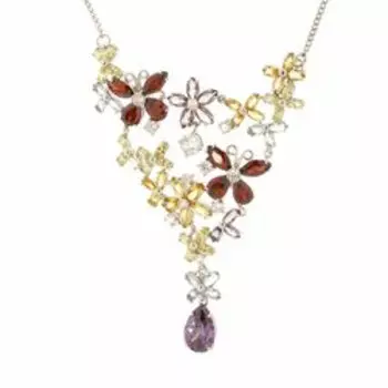 Серебряное колье с фианитами