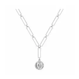 Серебряное колье с фианитами "Сердце"
