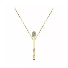 Серебряное колье с фианитами "Спичка"