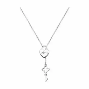 Серебряное колье с фианитом