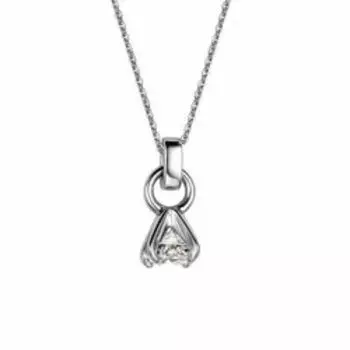 Серебряное колье с фианитом