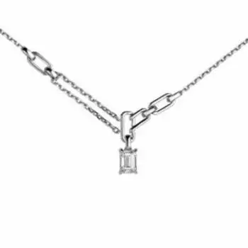 Серебряное колье с фианитом