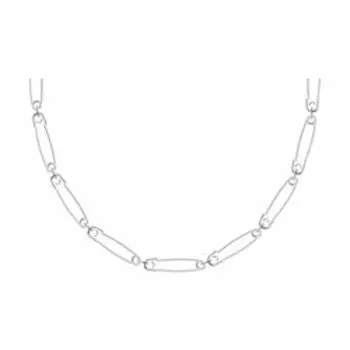 Серебряное колье с фианитом "Булавки"