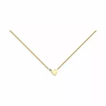 Серебряное колье с фианитом "Сердце"