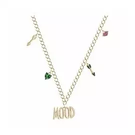 Серебряное колье с корундами и фианитами