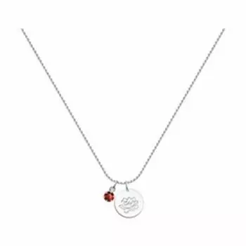 Серебряное колье с кристаллом Swarovski "Цветок"