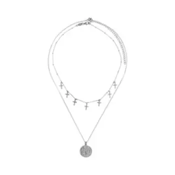 Серебряное колье с кубическим цирконием