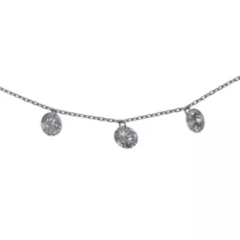 Серебряное колье с кубическим цирконием