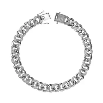 Серебряное колье с кубическим цирконием